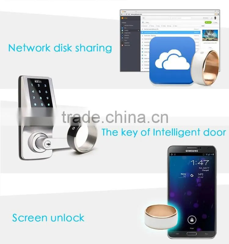 13.5MHZ smart nfc ring 7-12 different size for man and woman