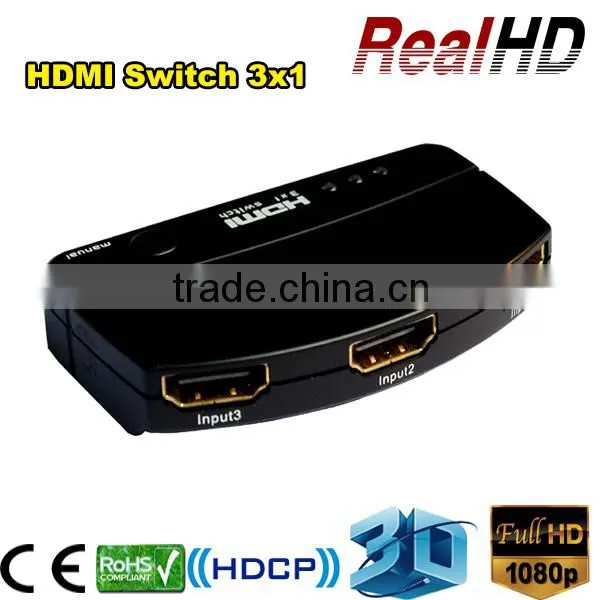 2016 China Perfect Fantastic Selling 3X1 Mini HDMI Switcher V1.4a HDMI Switcher With IR From China