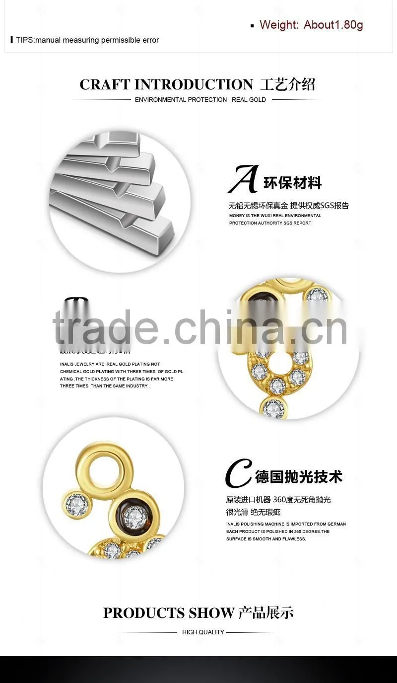 Latest fashion jewelry 925 silver earrings