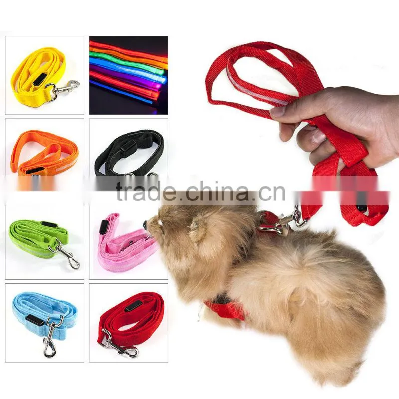 Flashing LED dog harness, Pet Dog Waterproof LED Lights Flash Night Safety Nylon Collar Adjustable New