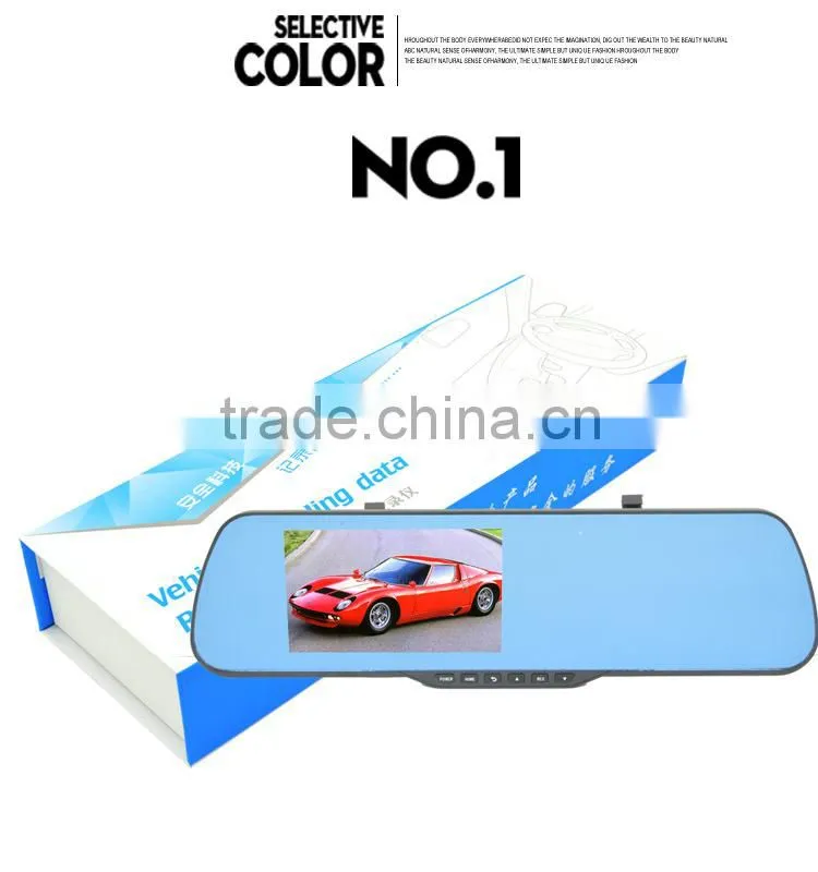 2015 5.0 inch mp5 led light bluetooth wireless backup camera car dvr rearview mirror camera