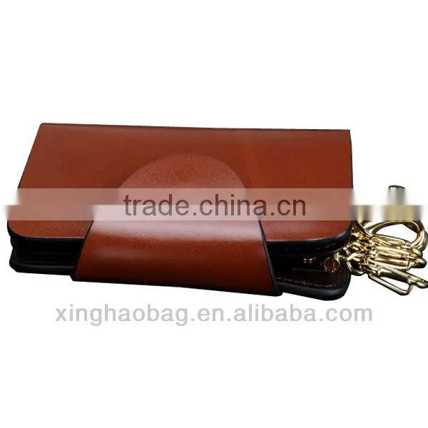 high quality waterproof genuine leather key case holder bag made in china