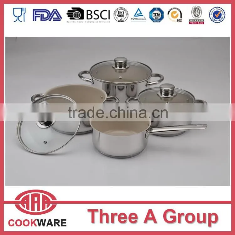7 pcs Ceramic stainless steel cookware