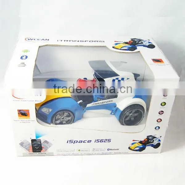 RC Bluetooth transform missile shooting rc car with petrol engine