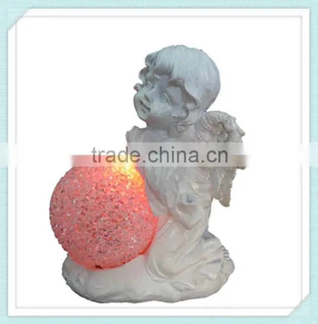 LED small resin Angel Figurine