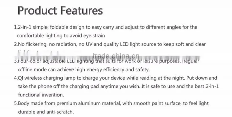 New Arrival Baseus Ingert Series 2 In 1 LED Wireless Charging Table Lamp For Smart Phone US Plug TB-0111