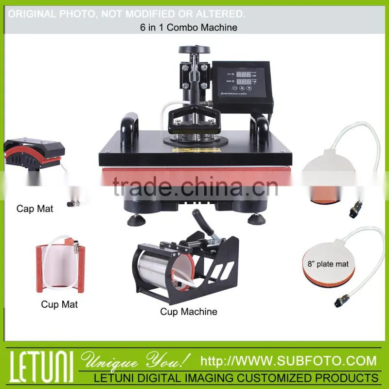 6 in 1 Combo Heat Press sublimation transfer machine