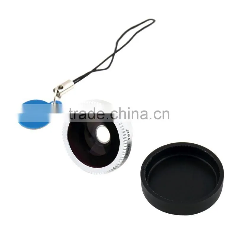 Magnetic Wide 180 Dgrees Detachable Fish Eye Lens for Apple for iPhone 4 4G 4S CellPhone White Wholesale