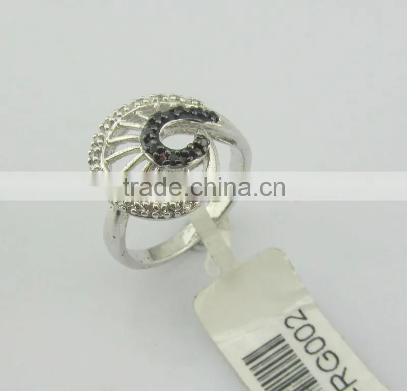 2014 fine silver jewelry ring with two-tone plated