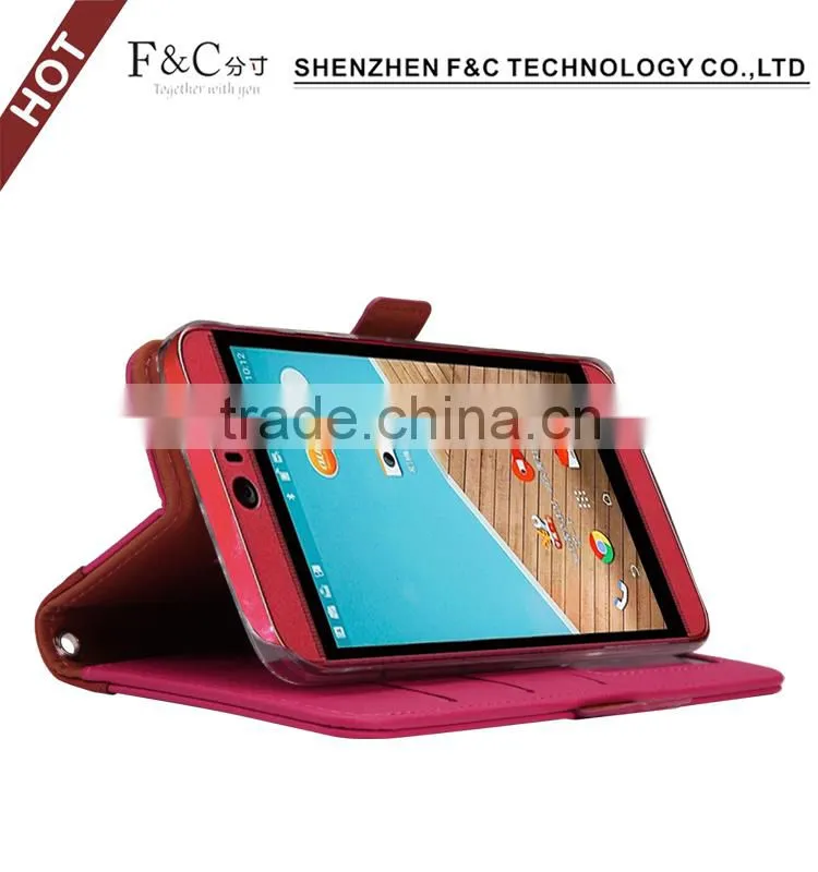 Shenzhen manufacturer stand folio wallet leather case for HTC Butterfly 3,genuine leather case for for HTC Butterfly 3