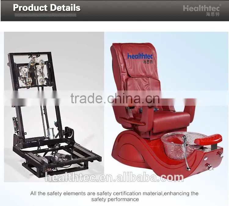 2016 Morden Wooden armrest salon foot spa equipment reclining chair
