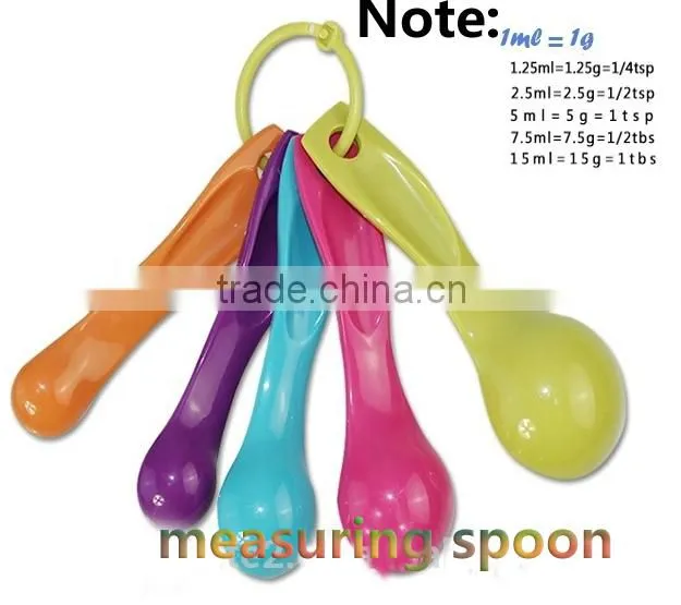 YL051 5size from small to large colorful factory directly supply measuring spoon