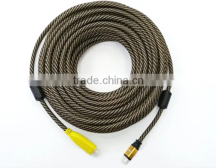 Gold-plated male to male HDMI extension cable 2.0 with gold-plated&nylon braided