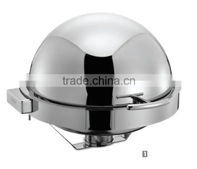 Round chafing dish, hotel food warmer