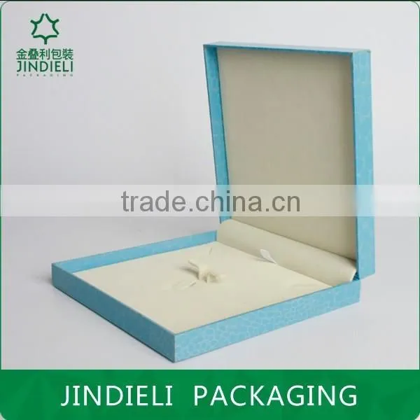 sky blue paper necklace jewelry set box packaging