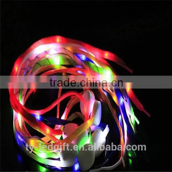 led flash shoe lace nylon nylon shoe lace led lighted