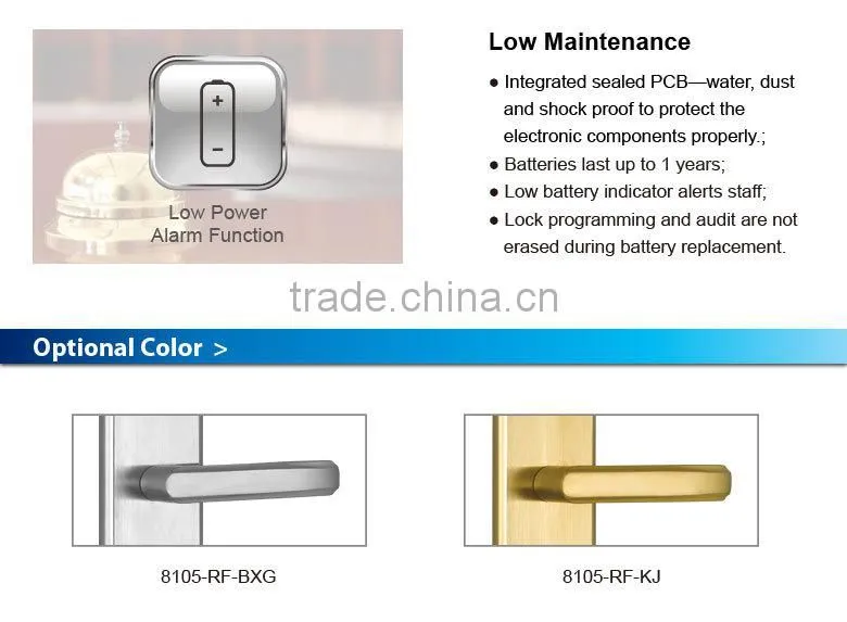 Classic design LSD8105 RFID Card hotel door Lock system