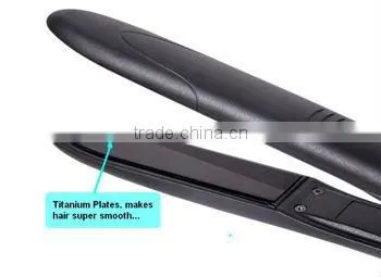 european nano flat iron titanium with logo printing
