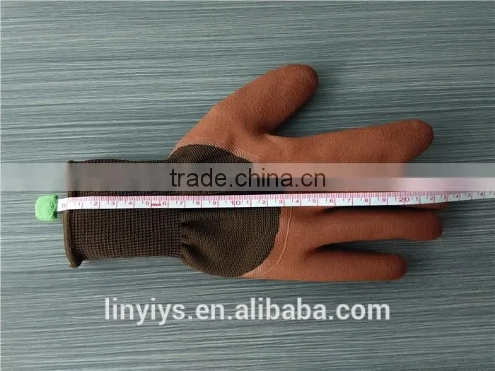 13 gauge foam latex coated hand protective work glove