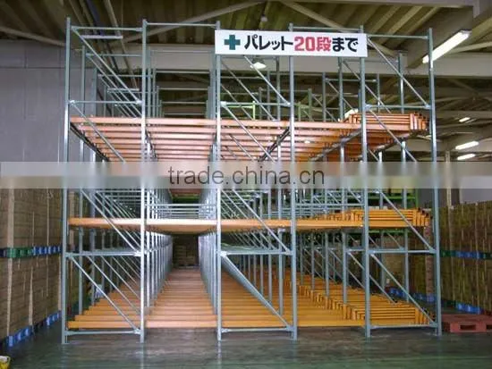 high density Roller Slides Pipe Flow Through Racking