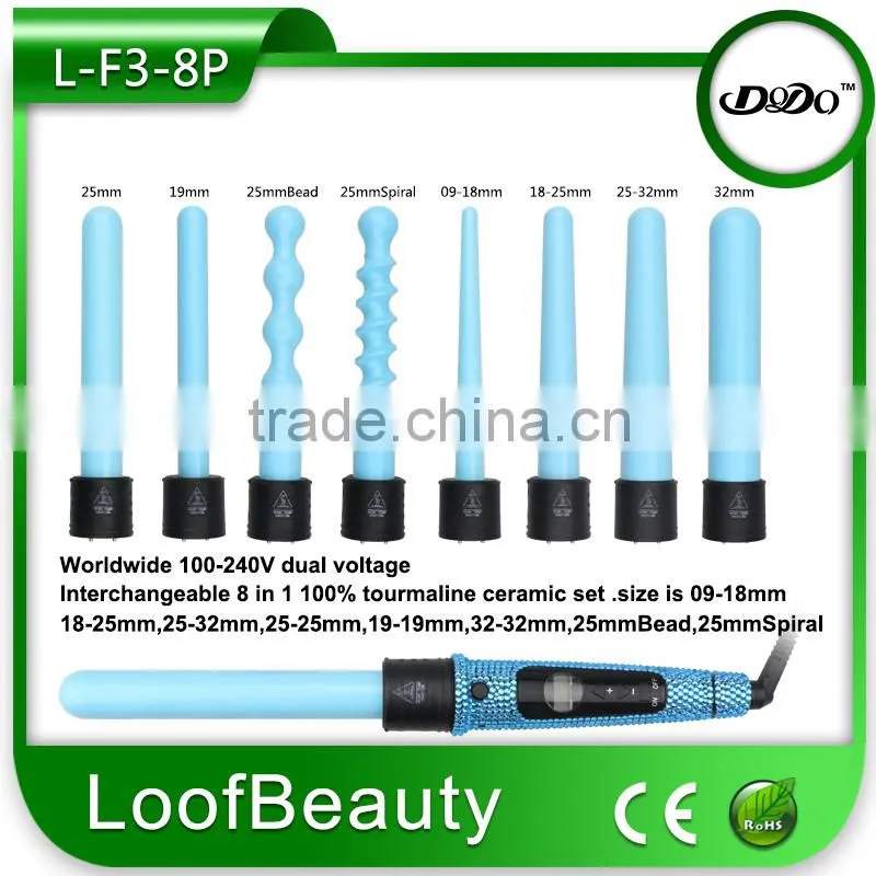 Top Quality 3 In 1 Interchangeable Ceramic Wands Hair Curlers
