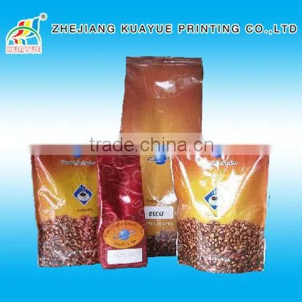 Customized High Quality Valved Coffee Bag, Coffee Bag Valve Zipper, Printed Coffee Bags