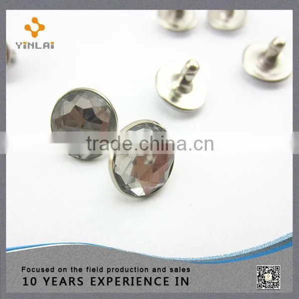Wholesales Clear 10.5mm Crystal Rivet For Shoes