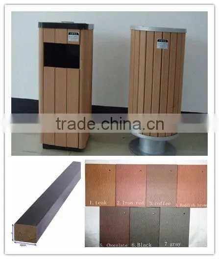 Environmental conservation type WPC colored trash can