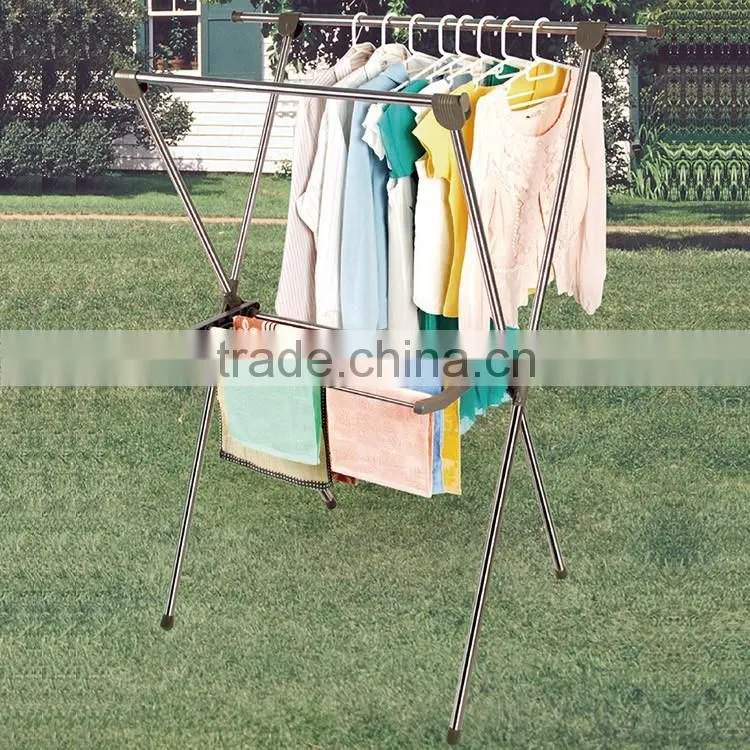 outdoor adjustable stainless steel clothing display rack