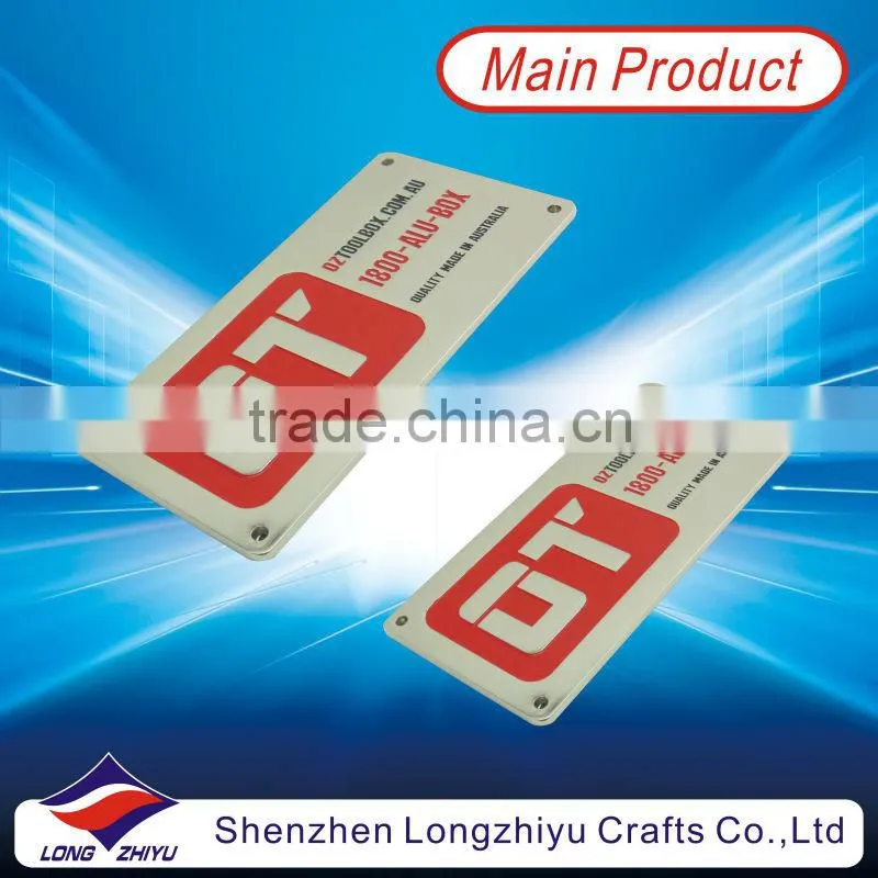 Custom logo metal product plates aluminum badges car emblem sticker for decoration