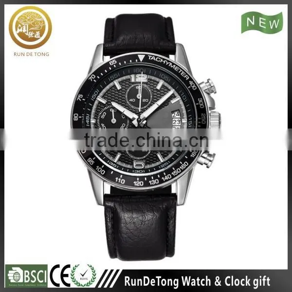 Tachymeter aluminous bezel stainless steel case back watch for men