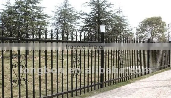 2015 galvanized hand forged iron fence design