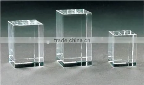 Square cube photo crystal jewelry blanks for laser engraving
