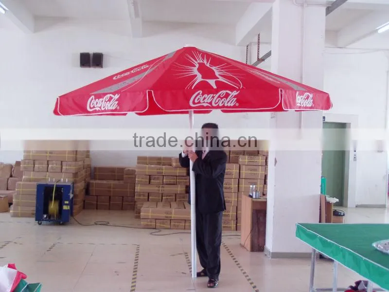wooden color coated aluminum Garden Umbrella, decorative garden umbrellas, outdoor sun garden umbrella