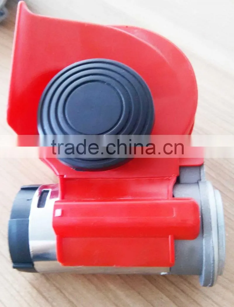 12V Snail Compact Pump Air Horn Dual Tone for Motorcycle Bus Truck Red