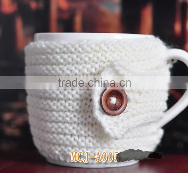 Knitted coffee cup sleeves,knitted bottle sleeve,hot cup sleeve