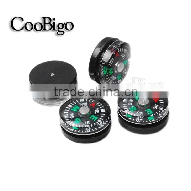 Clear Liquid-filled Plastic Button Small Mini Compass for Survival Kit Hiking Camping Outdoor Sports #FLQ177-20/14/12
