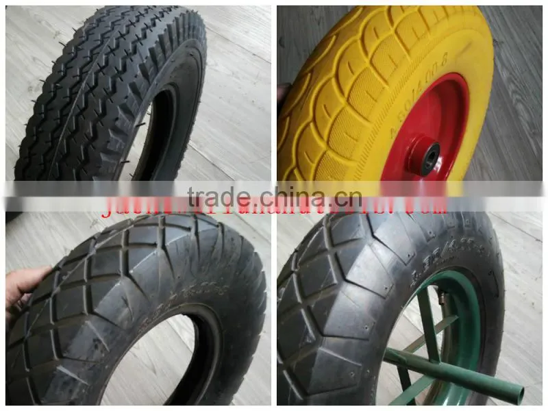 wheelbarrow solid tire with metal rim