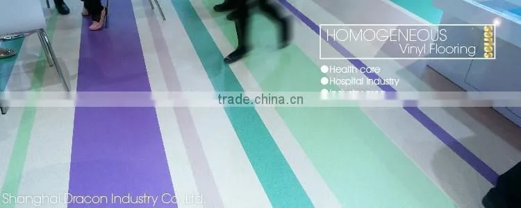 Non-directional Homogeneous PVC Plastic Flooring for Hospital