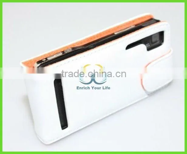 pure white wallet style leather cover for moto