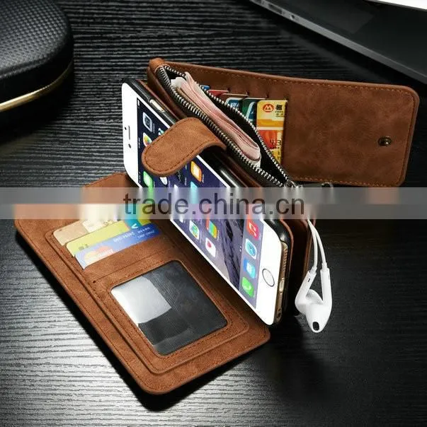 Leather Wallet Phone Cover Combo For Iphone 6/6s