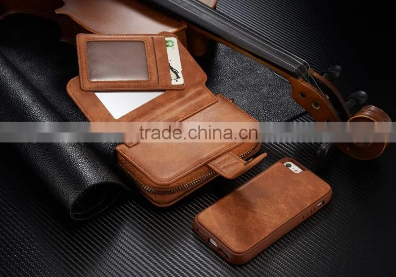 Factory supply attractive flip wallet case for iphone 5se