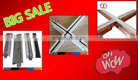 T bar suspended ceiling T grid / galvanized steel drywall furring channel with low price