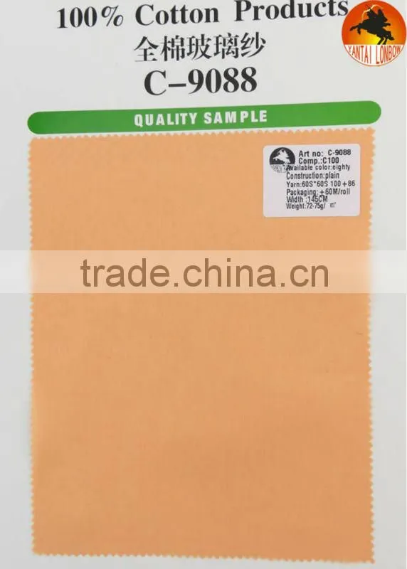 ladies' Cotton100% chiffon lining fabric