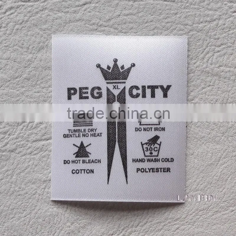 China label factory manufature printing main label for vest suit