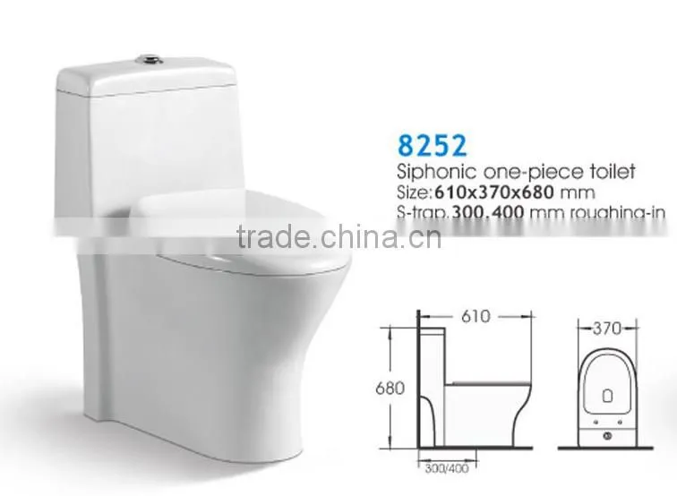 Siphonic one piece ceramics S-trap toilet cheap price
