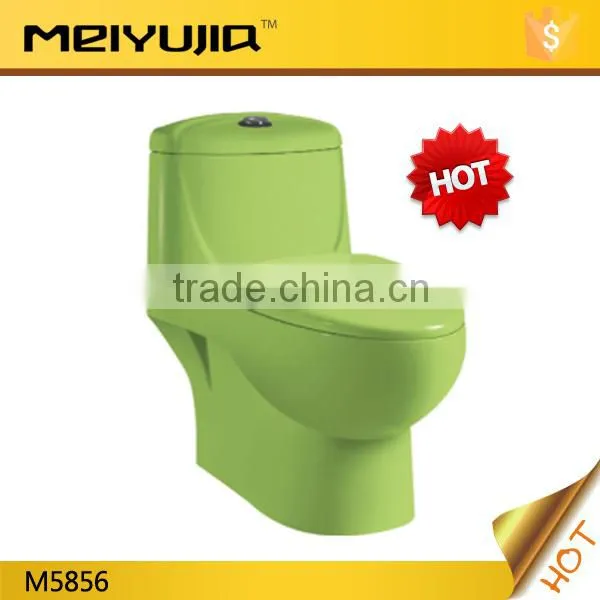 Siphonic with slanting flush one piece bathroom toilet