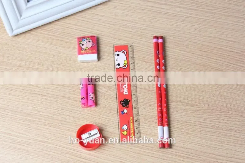 cute colorful printing back to school stationery gift set for kids