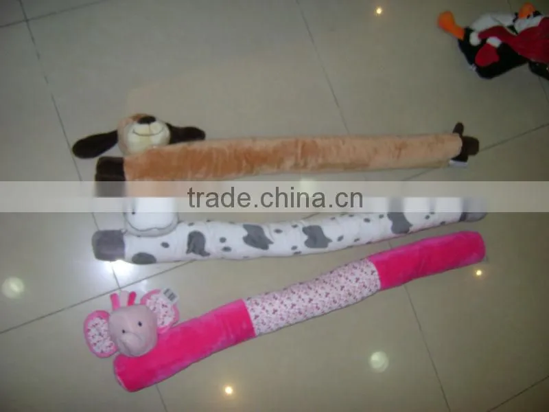 90*8cm beautiful promotional customized grey stuffed plush door stopper,door shield with embroidered "SWEET HOME" logo
