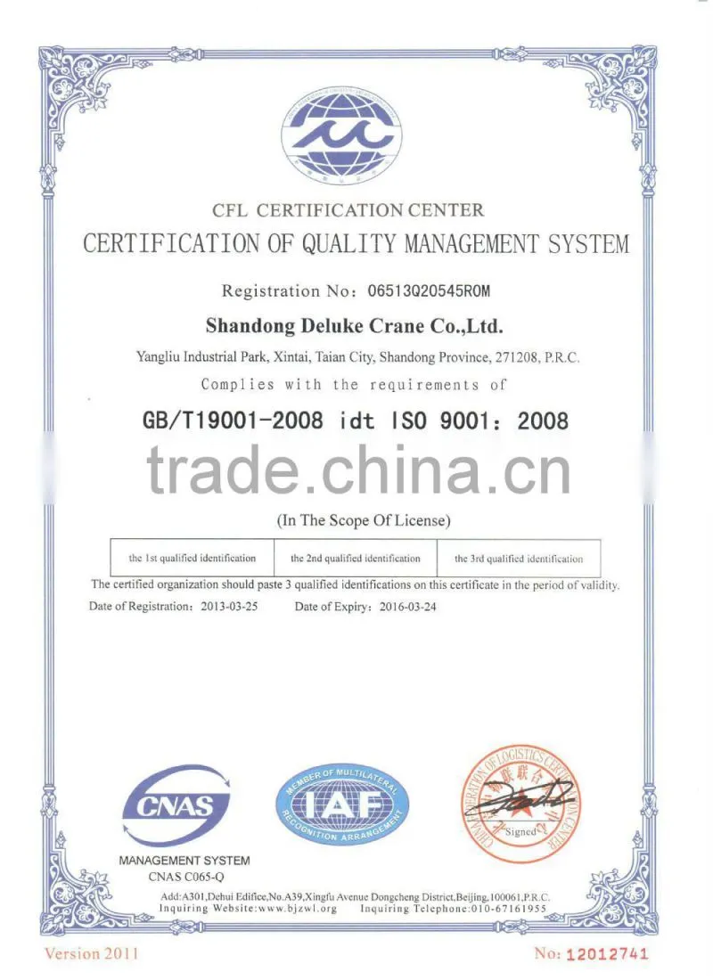 Top quality light-weight and automation type lifting equipment